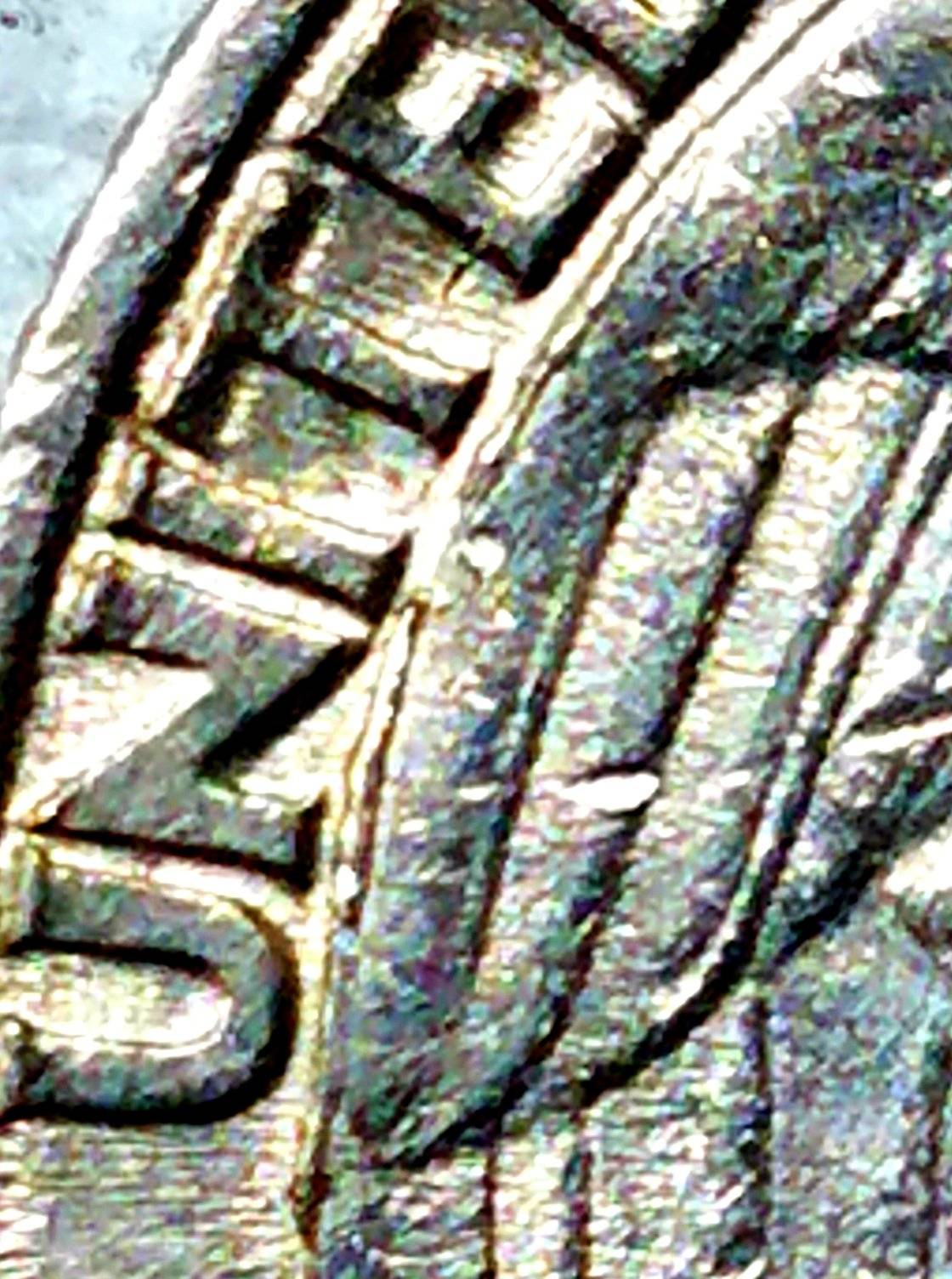 1990-P-Washington-Quarter-Interior-Die-Breaks-And-Die-Chip-At-